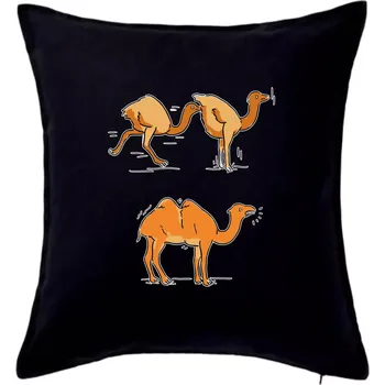 Polštář Pravda o velbloudech - Polštář 50x50 - 50x50 - Pouze potah ( Černá )