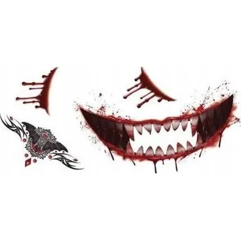 Odstranitelné tetování Tetování na obličej Krvavý Upír - 1 ks