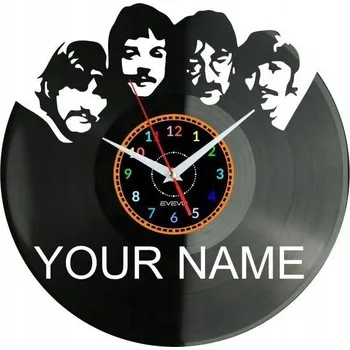 Hodiny Liverpool Rock Band Tvé Jméno HODINY NÁSTĚNNÉ DEKORATIVNÍ MODERNÍ DESKA V