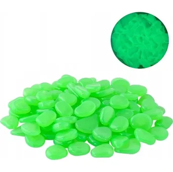 Zahradní dekorace SVÍTÍCÍ KAMÍNKY FLUORESCENČNÍ DEKORATIVNÍ DO ZAHRADY DOMU ZELENÉ