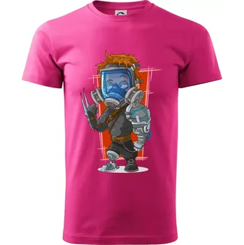 Pánská móda Vesmírný voják červený - Klasické pánské triko vyšší gramáže - S ( Purpurová )