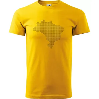 Mapa Brazílie body - Triko extra velké (5-8XL) - 6XL ( Žlutá )
