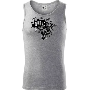 Brazílie mapa a zvyky - Tílko pánské Core - XL ( Tmavě šedý melír )