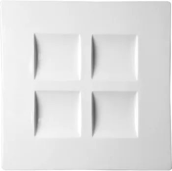 Talíř ALL SPICE Čtvercový talíř se 4 prohlubněmi RAK PORCELAIN
