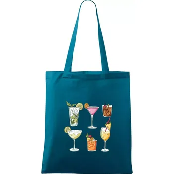 Koktejly - Taška bavlněná - 42 x 38 cm ( Petrolejová )