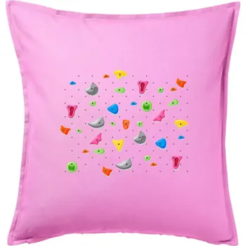 Polštář Lezení na stěně - chyty - Polštář 50x50 - 50x50 - Pouze potah ( Růžová )