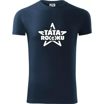Táta roku rocku - Viper FIT - Pánské zůžené tričko - L ( Námořní modrá (velmi tmavá - téměř černá) )