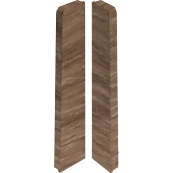 Levá PVC koncovka 13 x 80, délka 2 cm, barva Tea brown (čajově hnědá)