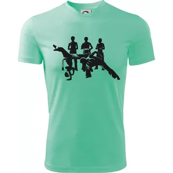 Capoeira všichni - Dětské triko sportovní (dresovina) - 146 cm/10 let ( Mátová )