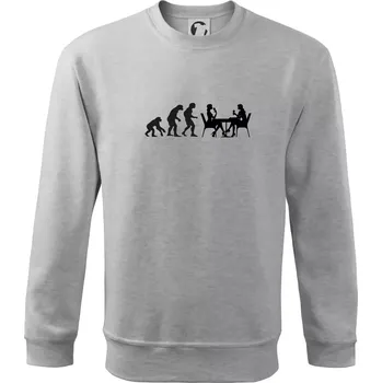 Chlapecké tričko Evoluce vína ženy - Mikina Essential dětská - 146 cm/10 let ( Světlešedý Melír )