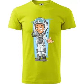 Vesmírný voják oranžový - Klasické pánské triko vyšší gramáže - L ( Limetková )