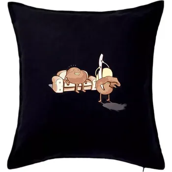 Polštář Brambora striptýz - Polštář 50x50 - 50x50 - Pouze potah ( Černá )