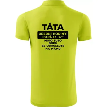 Pánská košile Táta úřední hodiny - Polokošile Victory sportovní (dresovina) - S ( Limetková )