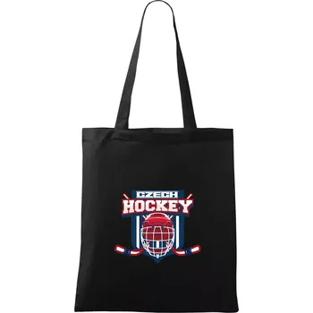 Nákupní taška Czech Hockey erb - Mistrovství světa v ledním hokeji 2024 - Taška bavlněná - 42 x 38 cm ( Černá )