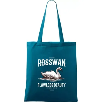 Swan beauty - Taška bavlněná - 42 x 38 cm ( Petrolejová )
