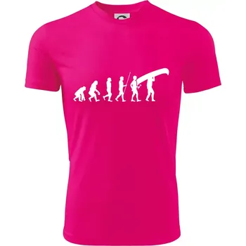 Evoluce kanoe nad hlavou - Dětské triko sportovní (dresovina) - 158 cm/12 let ( Neon Pink )