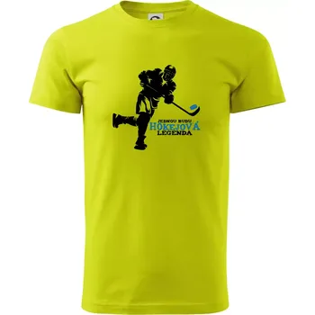 Jednou budu hokejová legenda - Klasické pánské triko vyšší gramáže - L ( Limetková )