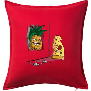 Polštář Pizza hawai - Polštář 50x50 - 50x50 - Pouze potah ( Červená )