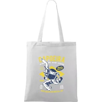 Nákupní taška Capoeira Afro-brazil art - Taška bavlněná - 42 x 38 cm ( Bílá )