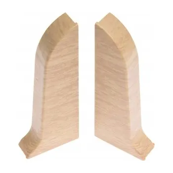 Podlahová lišta Levá koncovka Cezar hliníková 10 x 10, délka 10 cm, Jasan Světlý