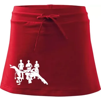 Dámská sukně Capoeira všichni - Sportovní sukně - two in one - M ( Červená )