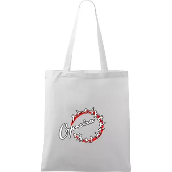 Nákupní taška Capoeira cviky v kruhu - Taška bavlněná - 42 x 38 cm ( Bílá )