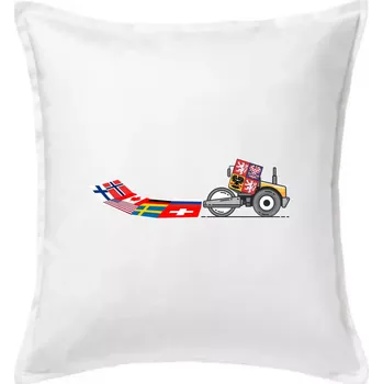 Polštář Hokej ČR válec - Polštář 50x50 - 50x50 - Pouze potah ( Bílá )