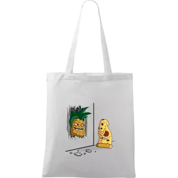 Pizza hawai - Taška bavlněná - 42 x 38 cm ( Bílá )