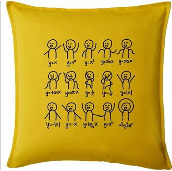 Polštář Algebra dance - Polštář 50x50 - 50x50 - Pouze potah ( Žlutá )