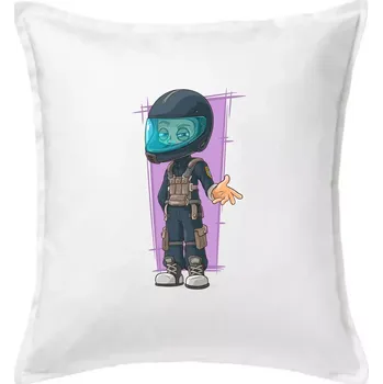 Polštář Vesmírný voják fialový - Polštář 50x50 - 50x50 - Včetně výplně ( Bílá )
