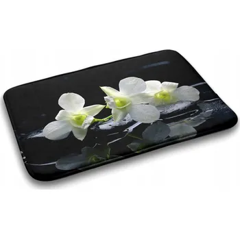 Koupelnová předložka Měkká koupelnová předložka s motivem květů orchidejí