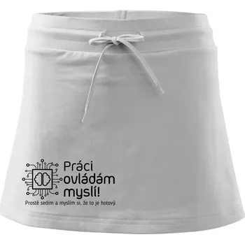 Dámská sukně Práci ovládám myslí - Sportovní sukně - two in one - XL ( Bílá )