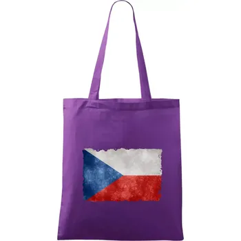 Česká vlajka stará - Taška bavlněná - 42 x 38 cm ( Fialová )