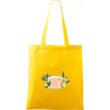 Šálek čaje - Taška bavlněná - 42 x 38 cm ( Žlutá )