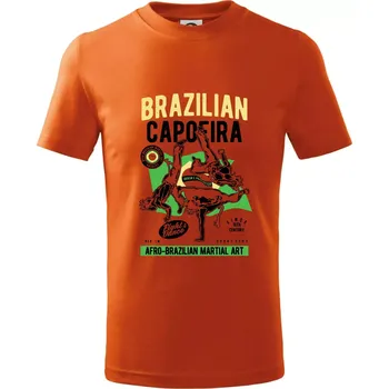 Chlapecké tričko Brazilian Capoeira - Tričko dětské bavlněné - 98 cm / 2 roky ( Oranžová )