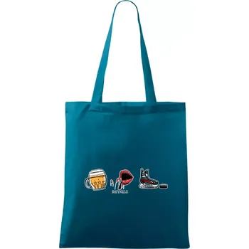 Hattrick hokej - Taška bavlněná - 42 x 38 cm ( Petrolejová )