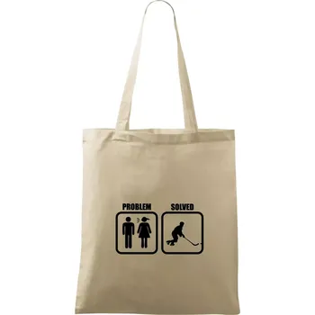 Nákupní taška Problém hokejista - Taška bavlněná - 42 x 38 cm ( Naturální )