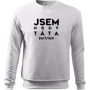 Pánská mikina Jsem hrdý táta - Mikina Essential pánská - M ( Bílá )