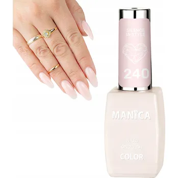 Přípravek na nehty Manica Hybridní lak LED/UV 10ml - Silence in Style - 240 béžovo-růžová