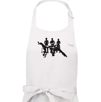 Kuchyňská zástěra Capoeira všichni - Pánská zástěra na vaření - Univerzální velikost ( Bílá )
