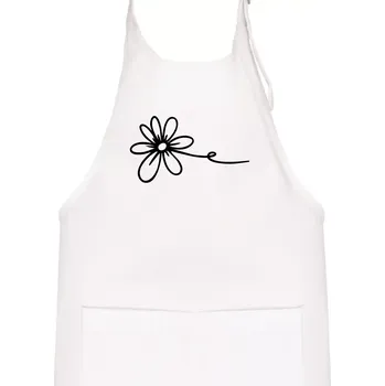 Kuchyňská zástěra Kopretina - Dětská zástěra na vaření - Univerzální velikost ( Bílá )