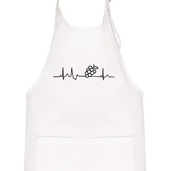 Kuchyňská zástěra EKG hrozny - Dětská zástěra na vaření - Univerzální velikost ( Bílá )