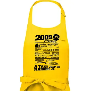 Kuchyňská zástěra 2009 v Kostce - Pánská zástěra na vaření - Univerzální velikost ( Žlutá )