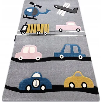 Koberec Koberec PETIT 3D 120x170 TOYS helikoptéra auto autíčka