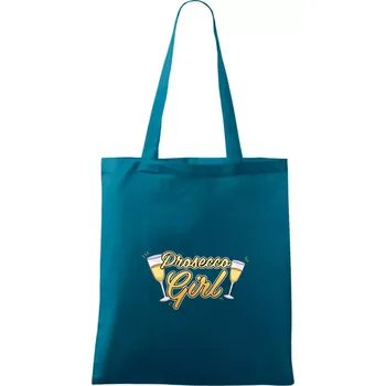 Prosecco Girl - Taška bavlněná - 42 x 38 cm ( Petrolejová )