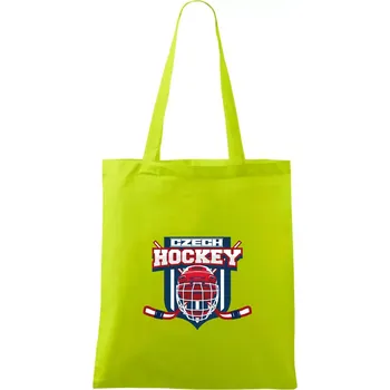 Czech Hockey erb - Mistrovství světa v ledním hokeji 2024 - Taška bavlněná - 42 x 38 cm ( Limetková )
