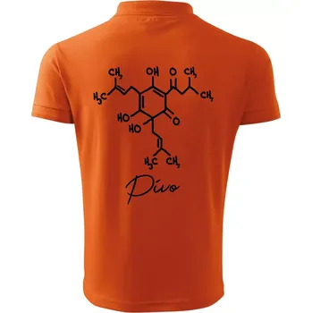 Pánská košile Barová chemie - pivo - Polokošile pánská Pique Polo 203 - 5XL ( Oranžová )