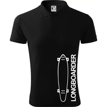 Pánská košile Longboard na výšku - Polokošile pánská Pique Polo 203 - M ( Černá )