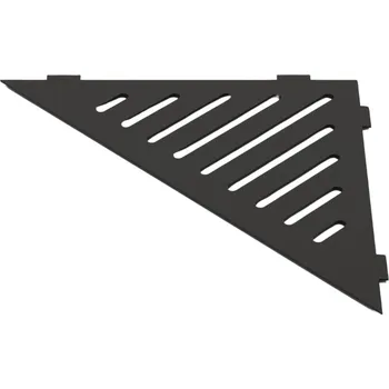 Drátěná police Rohová polička do sprchy do spár trojúhelníková černá matná z nerezové oceli