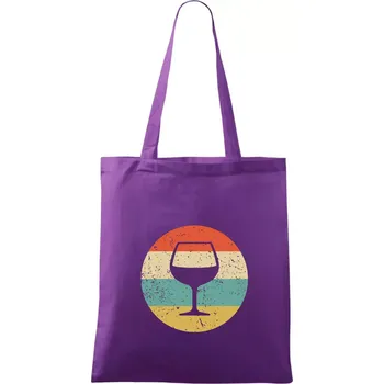 Vintage víno - Taška bavlněná - 42 x 38 cm ( Fialová )